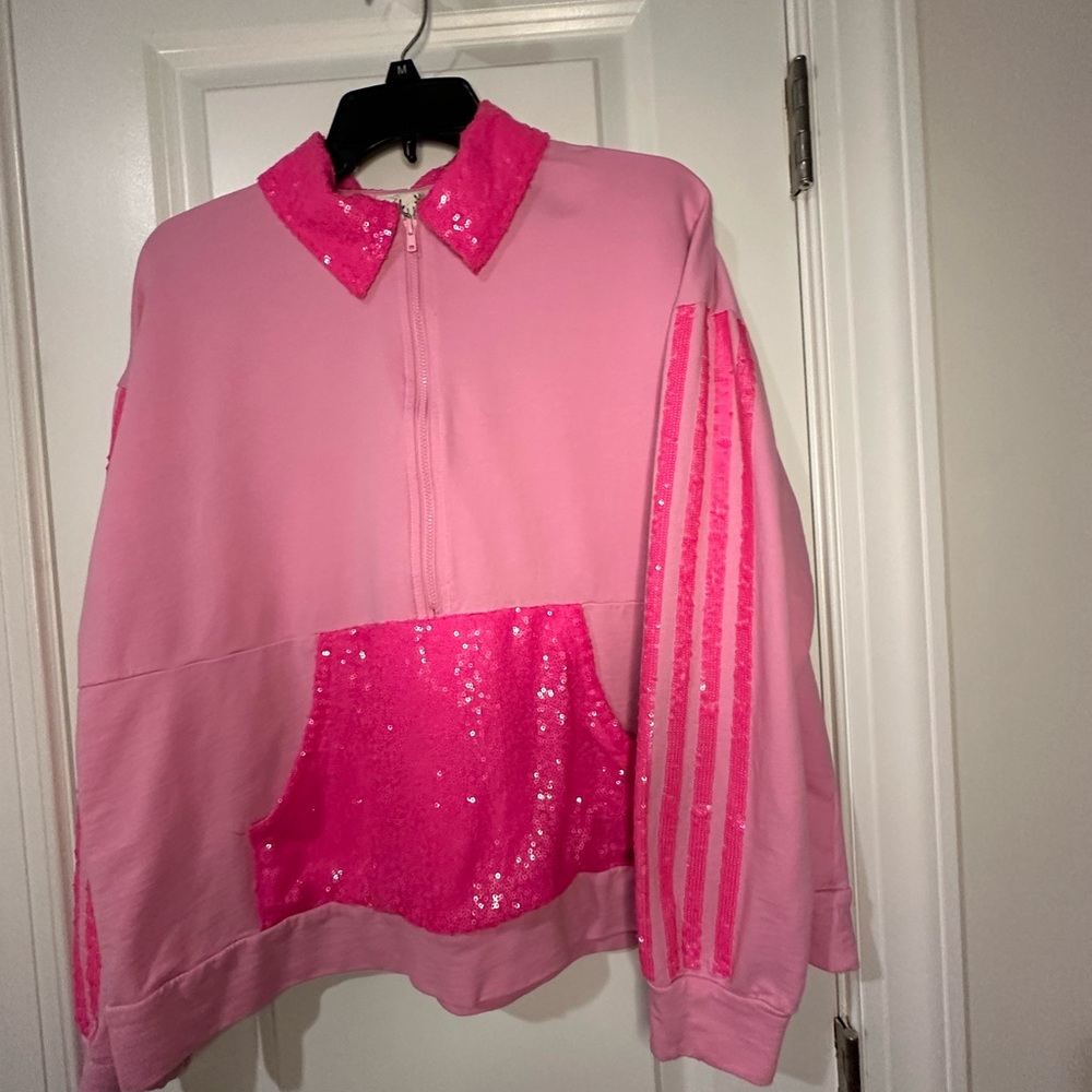 Fantastic Fawn Pink Sequin Sweater